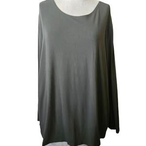 Hunter Green Stretch Long Sleeve Top Size 2X